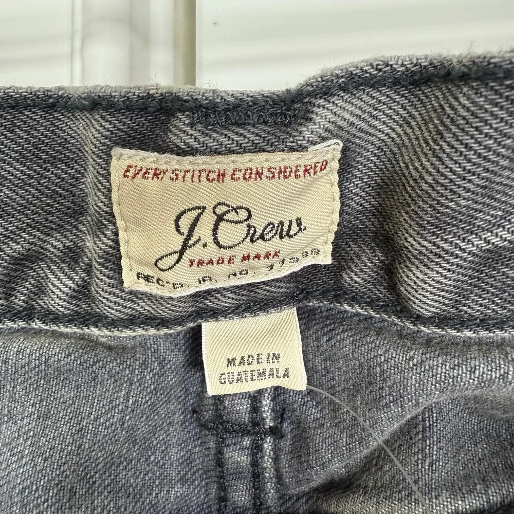 J. Crew 484 Jeans Men's 32/34 (34.5/34) Black Faded Wash Slim Fit Denim Pants